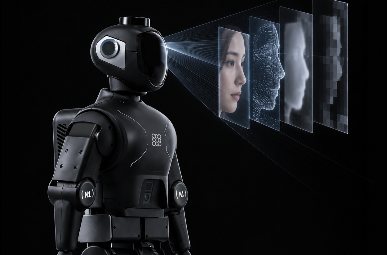 M1 face recognition and vision perception